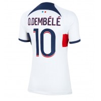 Paris Saint-Germain Ousmane Dembele #10 Bortedrakt Dame 2023-24 Kortermet